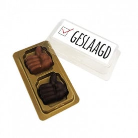 Like duim 2 chocolaatjes geslaagd
