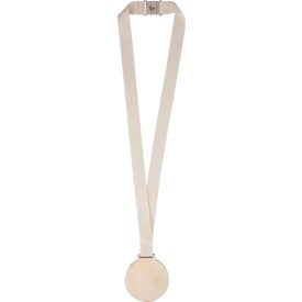 Koa medaille Ø 7 cm - beuken - lanyard van 90 x 2 cm