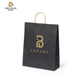 Linel papieren tas 100 g/m² - A4 - zwart - gedraaid koord