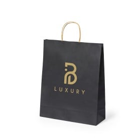 Linel papieren tas 100 g/m² - A4 - zwart - gedraaid koord
