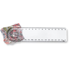 Lasta liniaal - PS - 15 cm - loep - gradenmeter