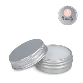Lippenbalsem - rond blikje - gerecycled aluminium - schroefdeksel