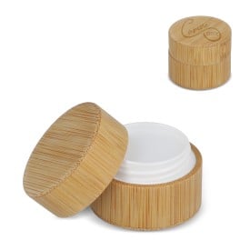 Lippenbalsem - ronde bamboe houder - hydraterend