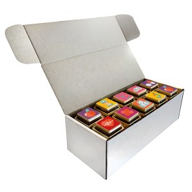 LogoBlokjes Dag vd Zorg in monotray-Melk, wit