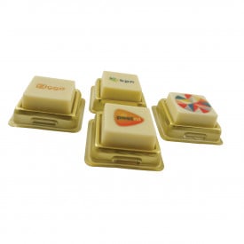 LogoPraline in mono tray-Wit