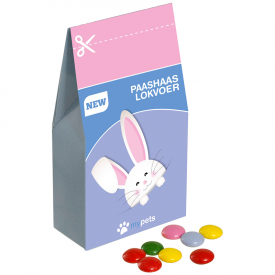 Lokvoer zakje met mini choco's-Wit