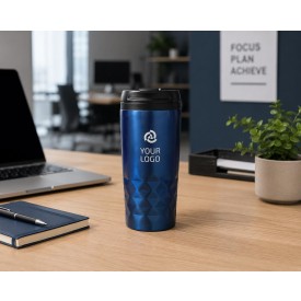 Lorraine thermosmok 300 ml - RVS - zwarte deksel