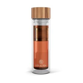 LoyalTea® War Child Tea To Go Infuser 350 ml - borosilicaat glas - schroefdop