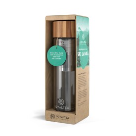LoyalTea® War Child Tea To Go Infuser 350 ml - borosilicaat glas - schroefdop