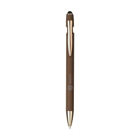 Luca Stylus pen - aluminium - blauwschrijvend - soft touch