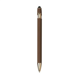 Luca Stylus pen - aluminium - blauwschrijvend - soft touch