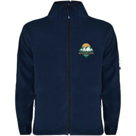 Luciane fleece herenjack met volledige rits-Navy blue