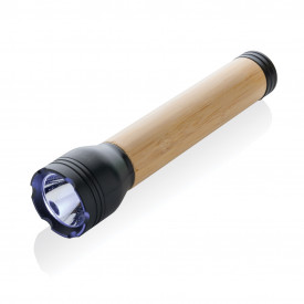 Lucid zaklamp - gerecycled plastic/bamboe - oplaadbaar - 6 uur levensduur - 150M bereik