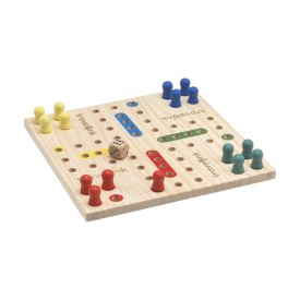 Ludo Wooden Game spel-Houtbruin