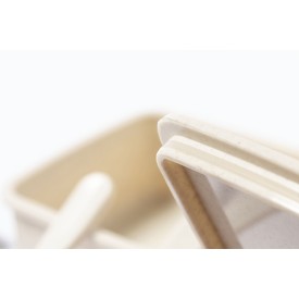 Harxem lunchbox 700ml - PP - elastische band - inclusief vork en mes