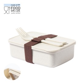 Harxem lunchbox 700ml - PP - elastische band - inclusief vork en mes