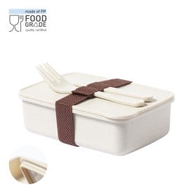 Harxem lunchbox 700ml - PP - elastische band - inclusief vork en mes