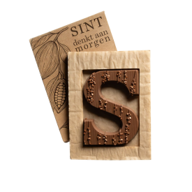 Luxe choco letter S brons melk 140g-N.v.t.