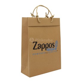 Luxe papieren kraft tas 180 g/m² - A4+ - bruin - met omslag - papieren koord