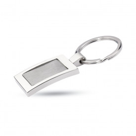 Luxe metalen sleutelhanger in geschenkverpakking-Glanzend zilver-Zonder opdruk