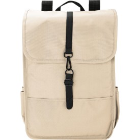 Lyric rugzak - rPET polyester - 300D - met flap en sluitgesp-Beige