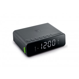 Muse dubbele wekkerradio - kunststof - DAB+/FM - draadloos opladen 5W