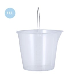 Maatemmer Lunux - kunststof - 11 liter - metalen handvat en maatbeker