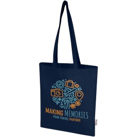 Madras Blend draagtas van 140 g/m² GRS gerecycled katoen 7 l-Navy