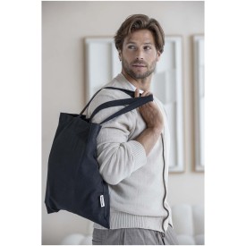 Madras draagtas - gerecycled katoen - 140g/m² - 38 x 42 cm - lange hengsels