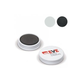 Ronde magneet 36 mm - kunststof - zwart of wit