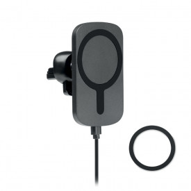 Draadloze 10W autolader - kunststof - met magnetische ring