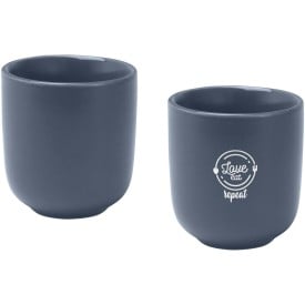 Male keramische espressokopjes van 90 ml, set van 2