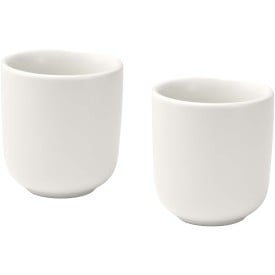 Male keramische espressokopjes van 90 ml, set van 2-Wit