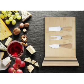 Mancheg kaasplank 30 x 20,2 cm - bamboe - met magneethouder