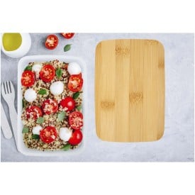 Seasons Mangi lunchtrommel 500ml - gerecycled kunststof - bamboe deksel - elastiek