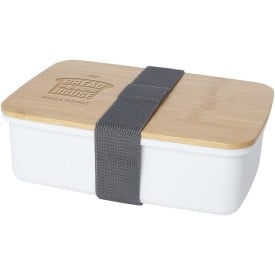 Seasons Mangi lunchtrommel 750ml - gerecycled kunststof - bamboe deksel - elastiek