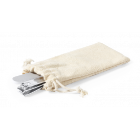 Manicure set - nagelknipper en vijl - in zakje met koordsluiting
