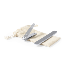Manicure set - nagelknipper en vijl - in zakje met koordsluiting