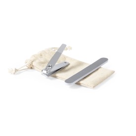 Manicure set - nagelknipper en vijl - in zakje met koordsluiting