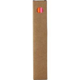 Markeerset - hout - 4 kleuren - 4 potloden - in papieren doos