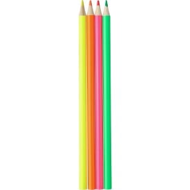 Markeerset - hout - 4 kleuren - 4 potloden - in papieren doos