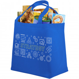 Maryville non-woven shopper-Blauw-Zonder opdruk