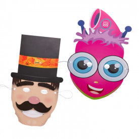 Gezichtsmasker - 23 x 23 cm - karton 275 g/m² - met elastiek