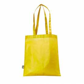 Mat gelamineerde Rpet tas met lange hengsels 100 g/m²-Geel