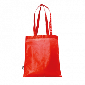 Mat gelamineerde Rpet tas met lange hengsels 100 g/m²-Rood