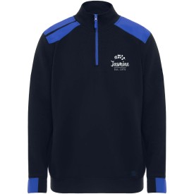 Maverick 280 g/m2 herentrui met halve rits-Marineblauw, koningsblauw