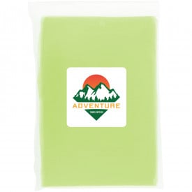Mayan gerecyclede wegwerp regenponcho met opbergtasje -Lime