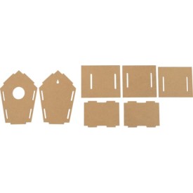 Vogelhuiskit - MDF hout - 12.3x15.5x18.3 cm - zelf monteren