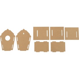 Vogelhuiskit - MDF hout - 12.3x15.5x18.3 cm - zelf monteren