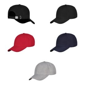 Medium profile cap - acryl en katoen - zilveren bucklesluiting